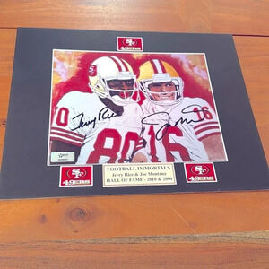 San Francisco 49ers Jerry rice Joe Montana  Signed Autographed